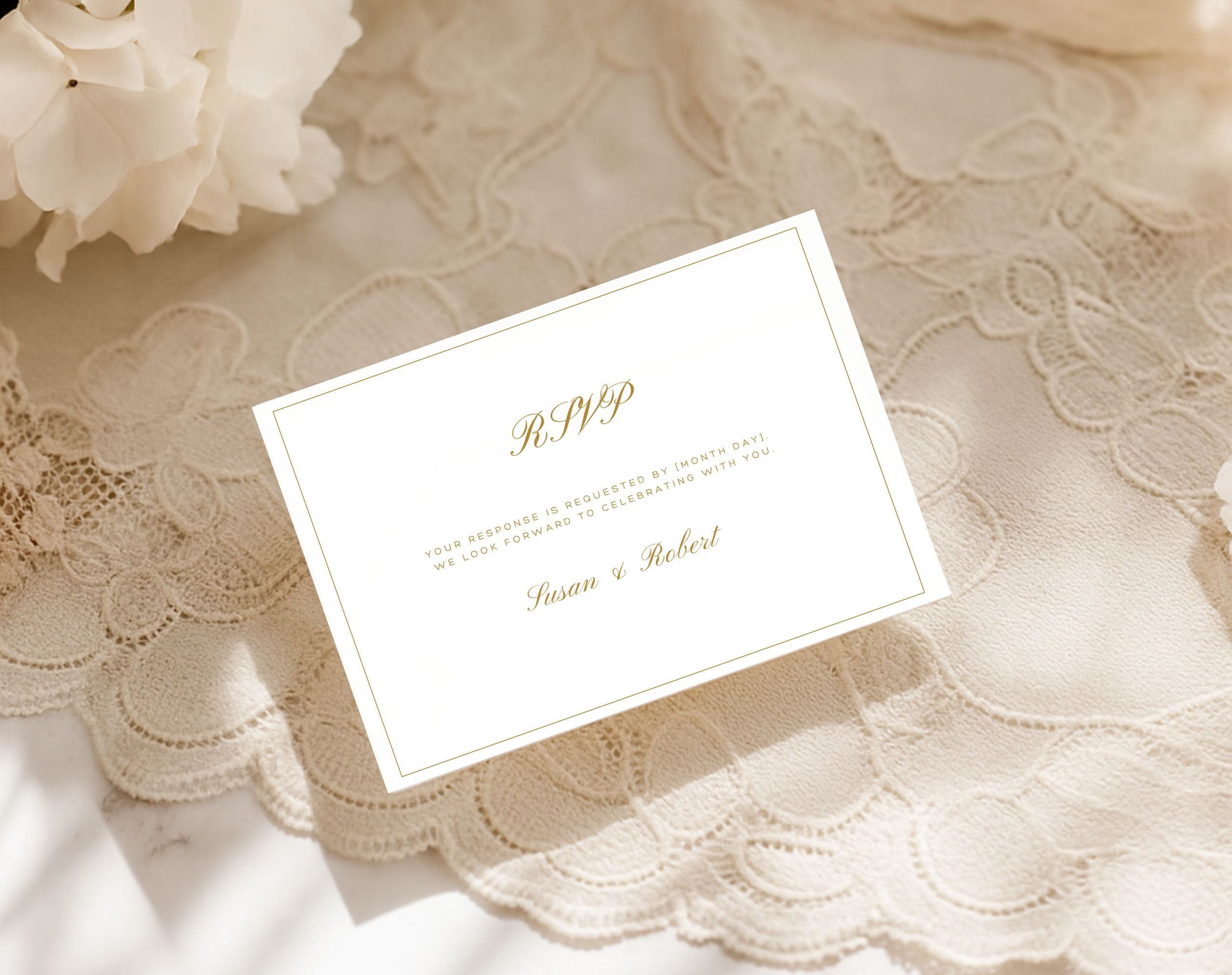 50th Wedding Anniversary RSVP Card Template