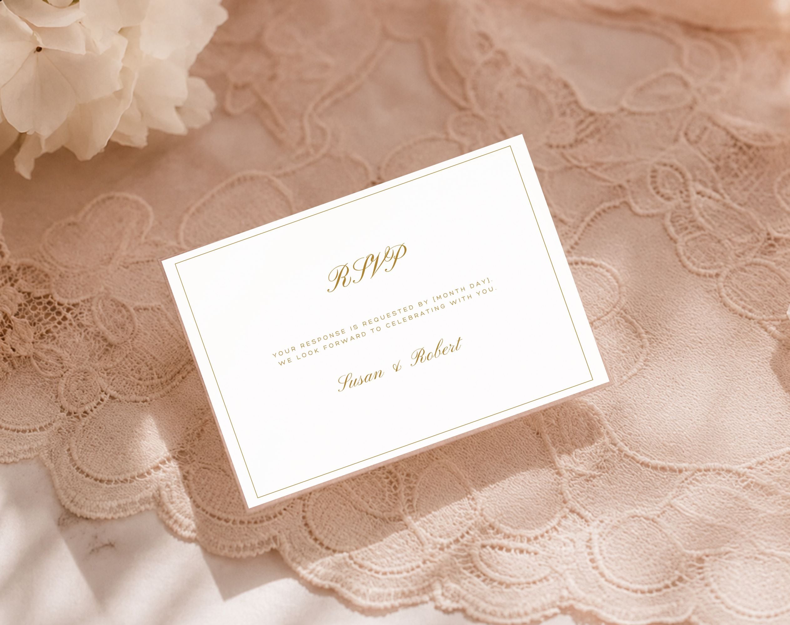 50th Wedding Anniversary RSVP Card Template
