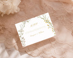 White Floral 50th Anniversary RSVP card