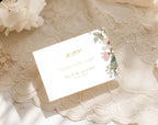 Elegant Floral 90th Birthday RSVP Card